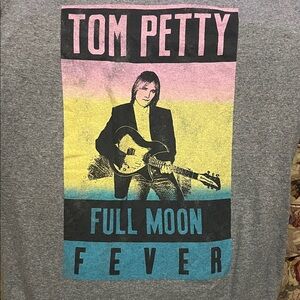 Tom Petty Full Moon Fever Large Gray Shirt